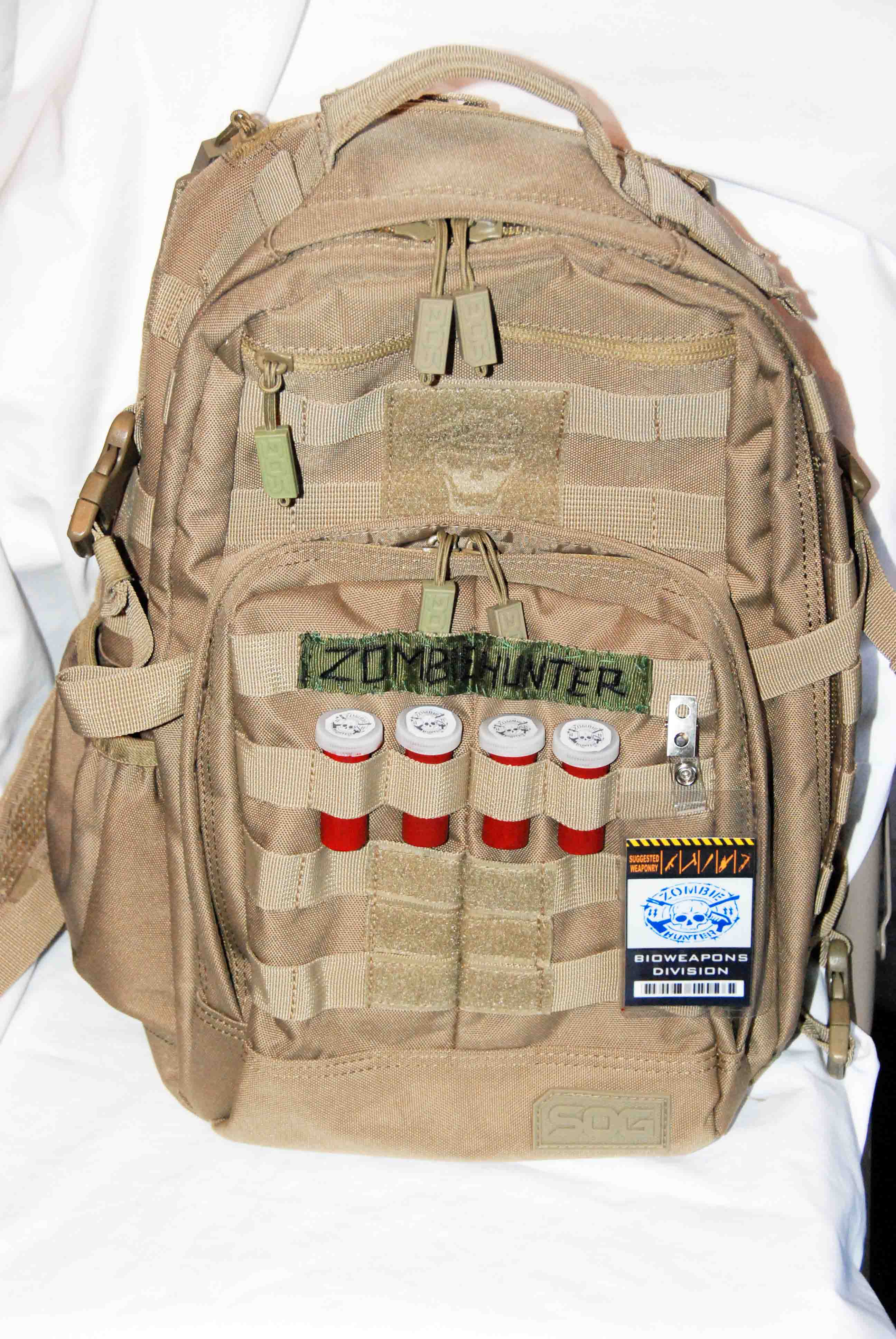 Colorado Zombie Hunter's backpack prop.