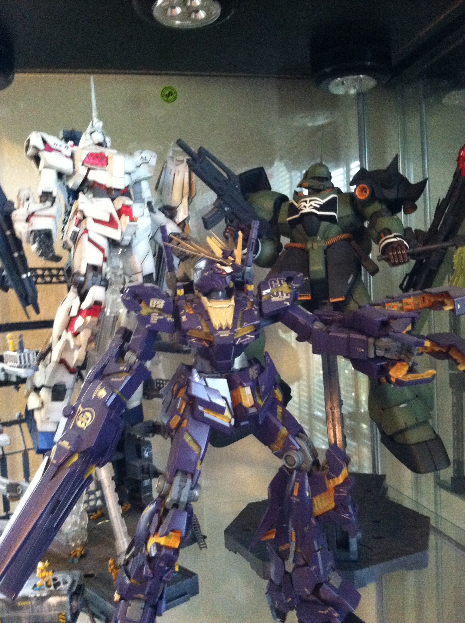 Custom painted Master Grade Gundam kits.