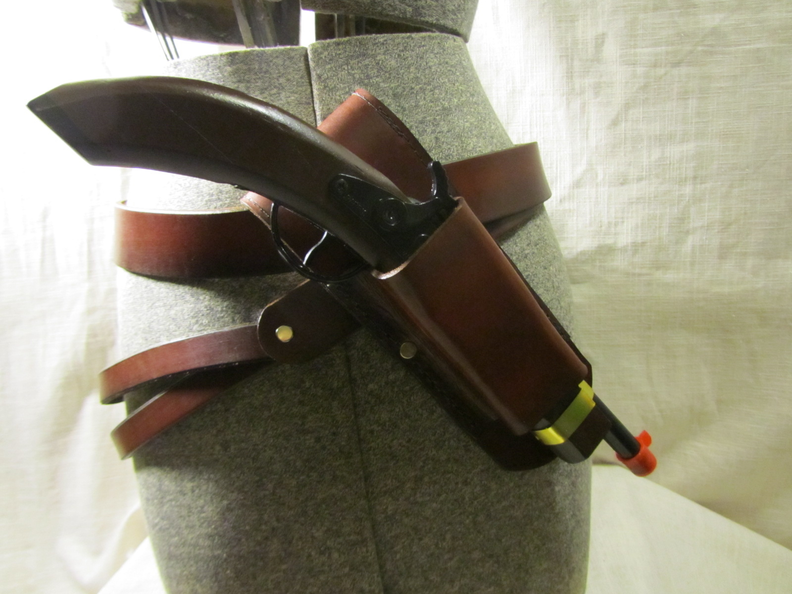 Custom Sword Belt and Pistol Holster in the likeness of those worn by Arno Dorian, From Assassin's Creed.
My second?, attempt at a reproduction sword
