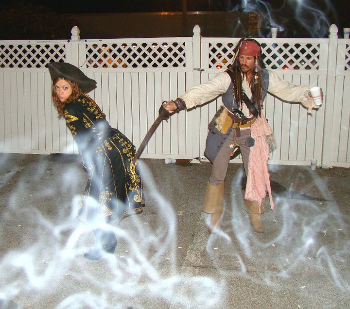 Cutting up with my girlfriend.  I'm really digging the smoke effect from the cigarettes in this one!