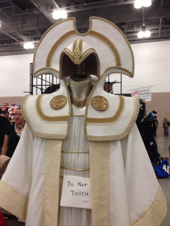 dallas 2014 sci fi expo(i display some of my props at my leather booth)