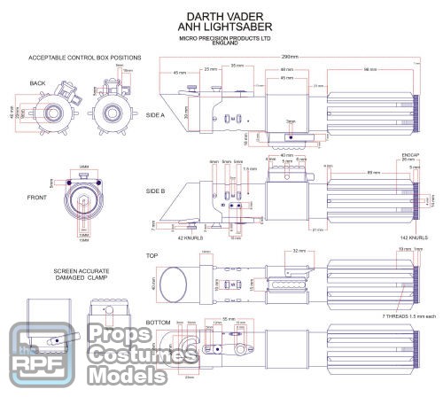 DARTH SABER ANH Vader saber blueprint