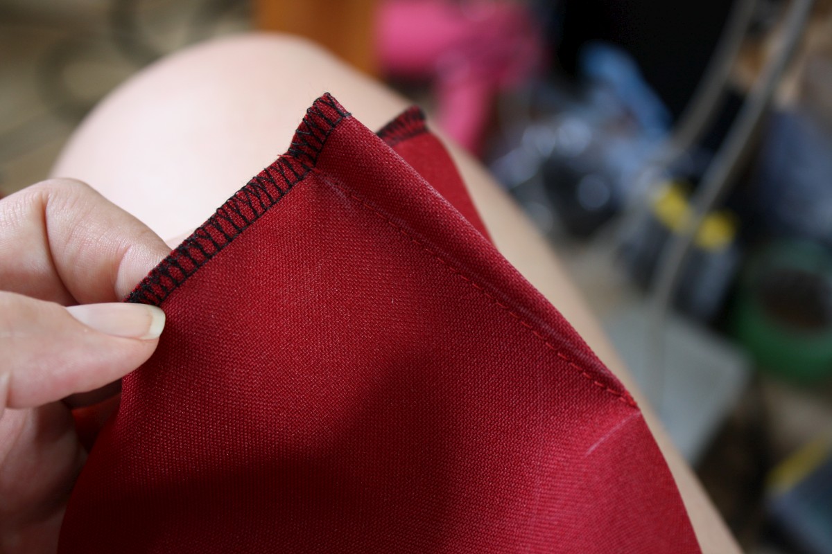Darts sewn. They will be pressed to the back