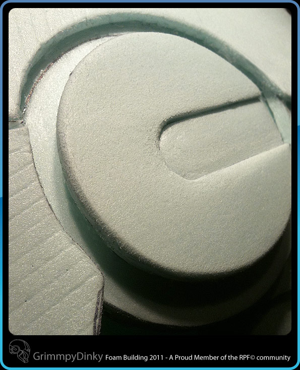 Detail sanding the Foam
