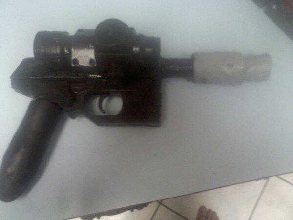 dl-44 made of a wal mart toy, pvc, craft foam, random scope aaaand a broom handle ironically