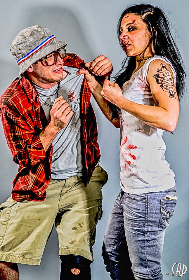 Female Trevor Philips and an old friend who was a good sport as Ron Jakowski from GTA V. Photo by Chris Auditore Photography.