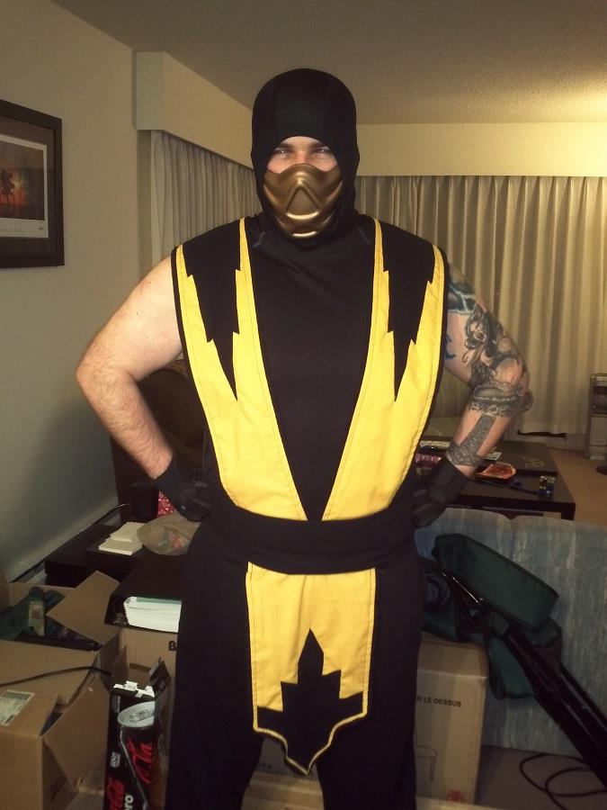 Finished tabard and mask mock-up.