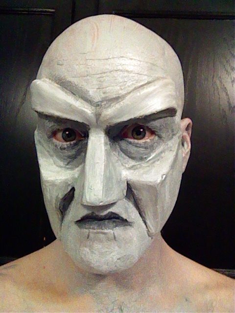 First attempt at a Destro prosthetic/makeup for another outfit I plan to do "someday"