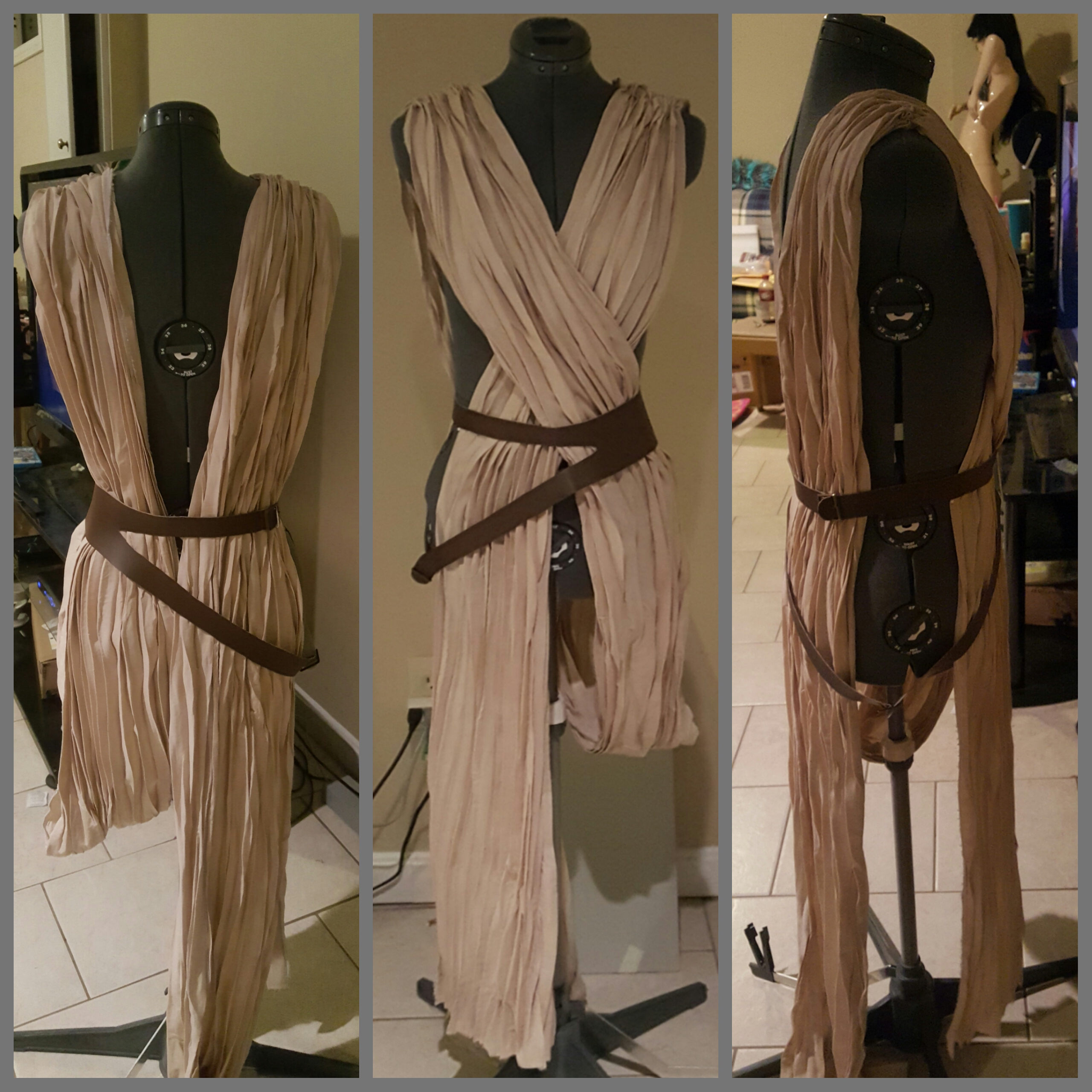 First drape after steaming