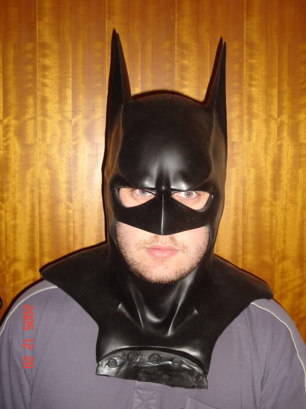 First Panther Mask, unfortunately due to the nature of the stretchy material it deteriorated despite keeping it in a cool dark area. (it was a special