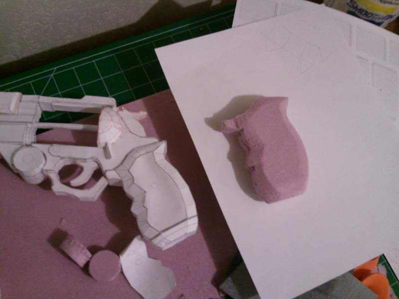 foam handle cut and shaped for TRIGUN long colt .45