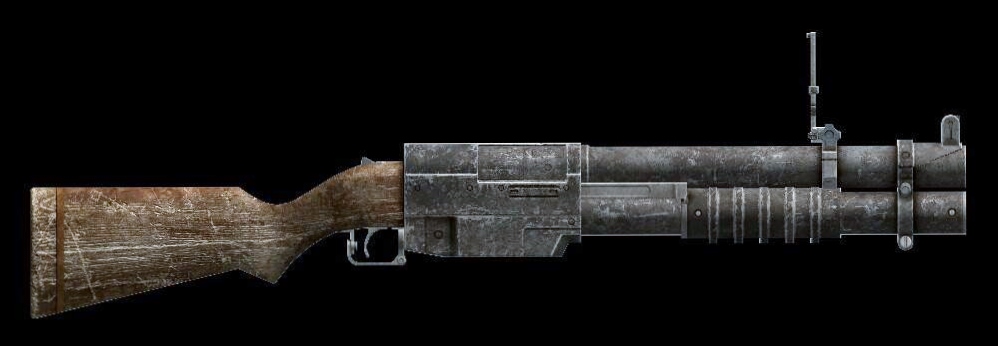 Game render of Grenade Launcher. Printed out at full size to help create the prop