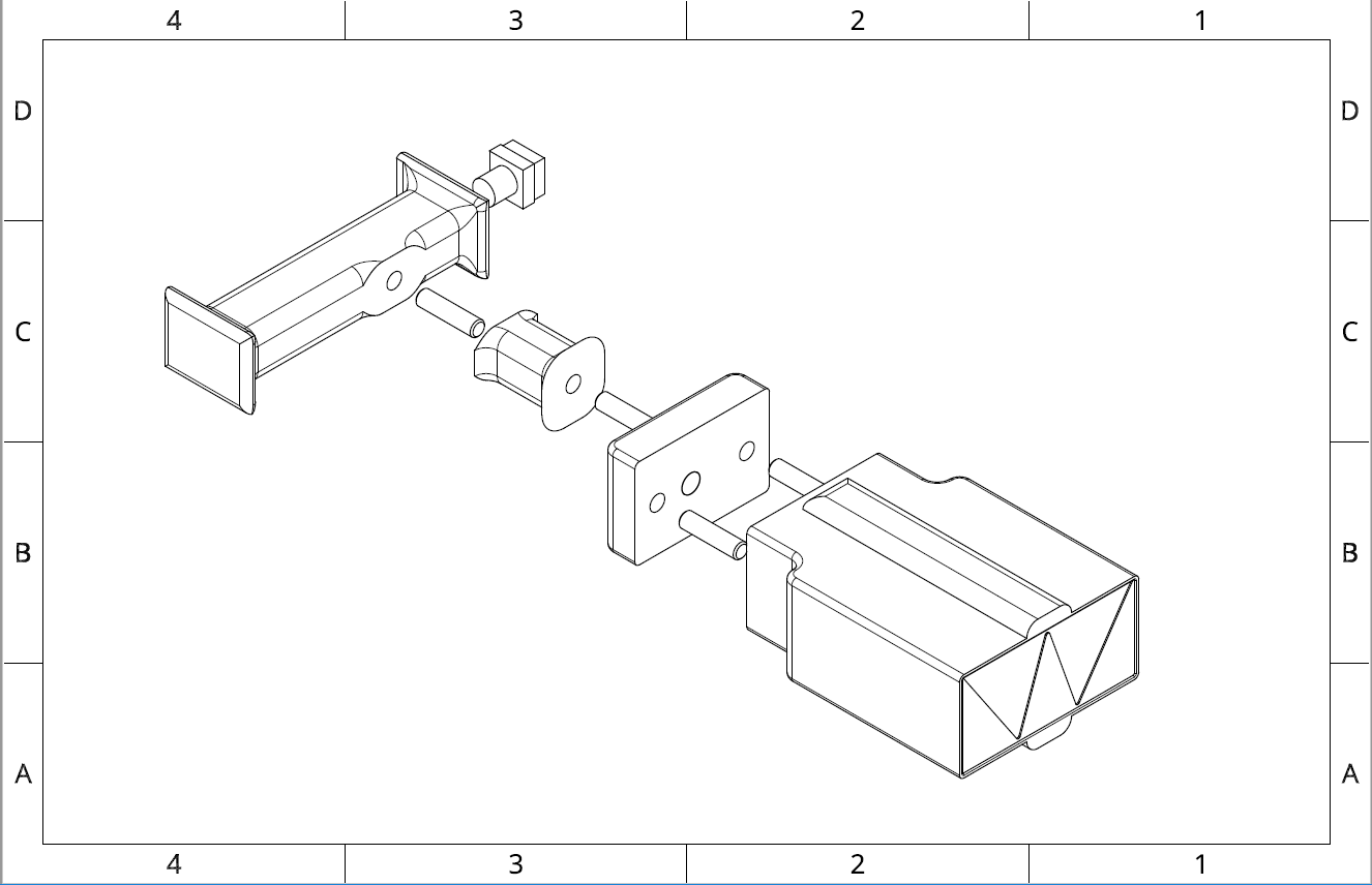 Grapple Gun Exploded Drawing