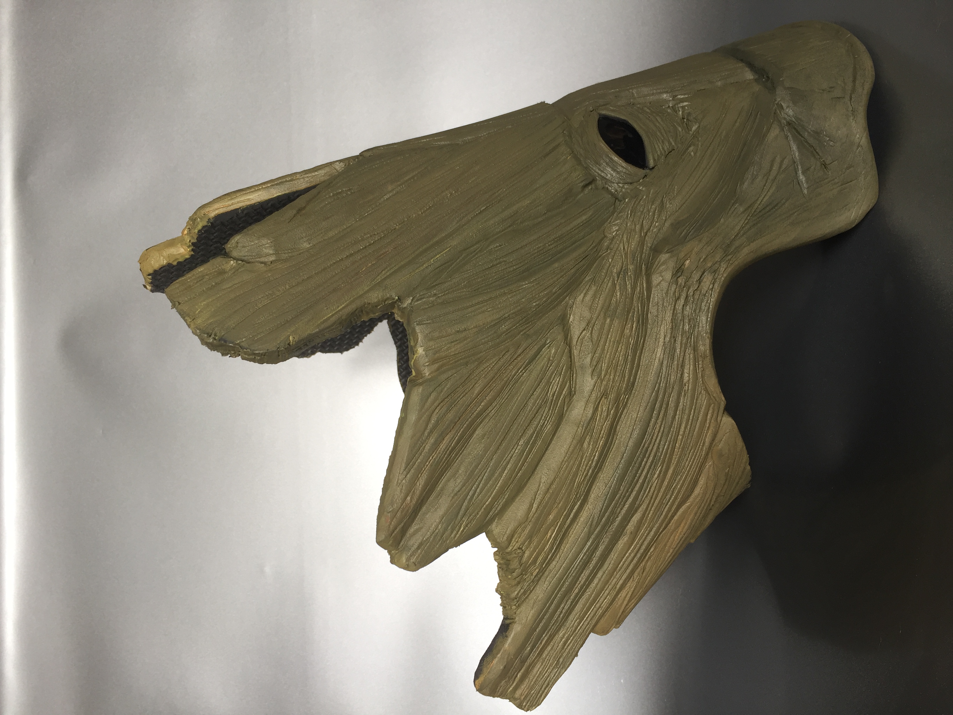 Groot Mask - Painted left side of mask