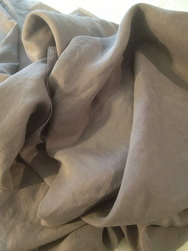 hand dyed silk, plum tone is washed out in the light