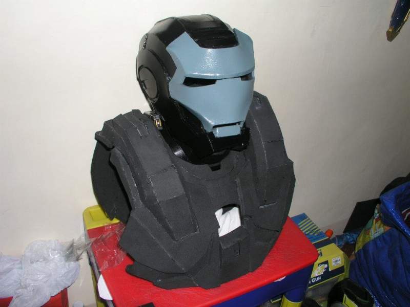 helmet and chest plate in progress