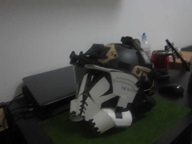 Here's the overall view of my helmet. It's not completely finished yet.