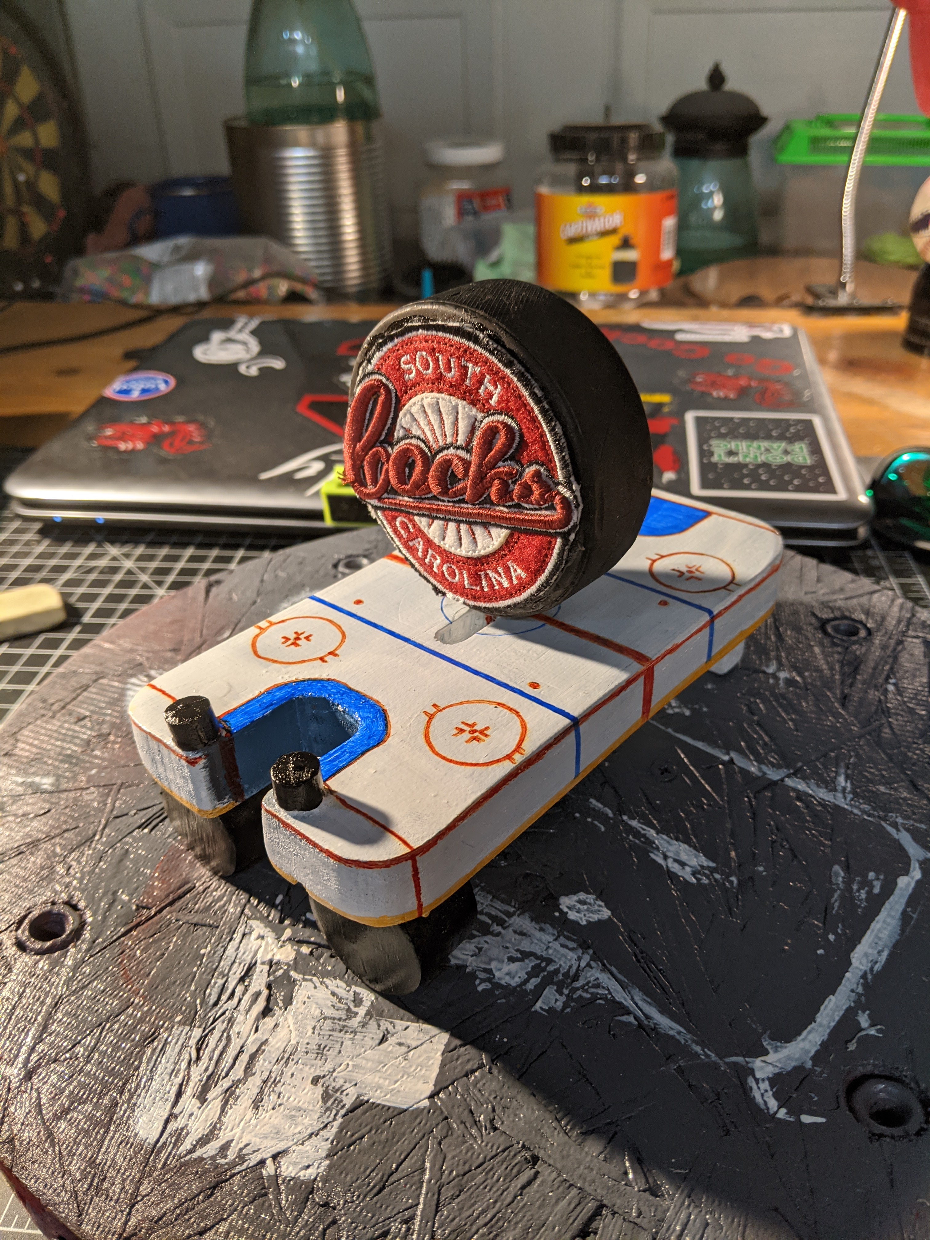 Hockey phone stand