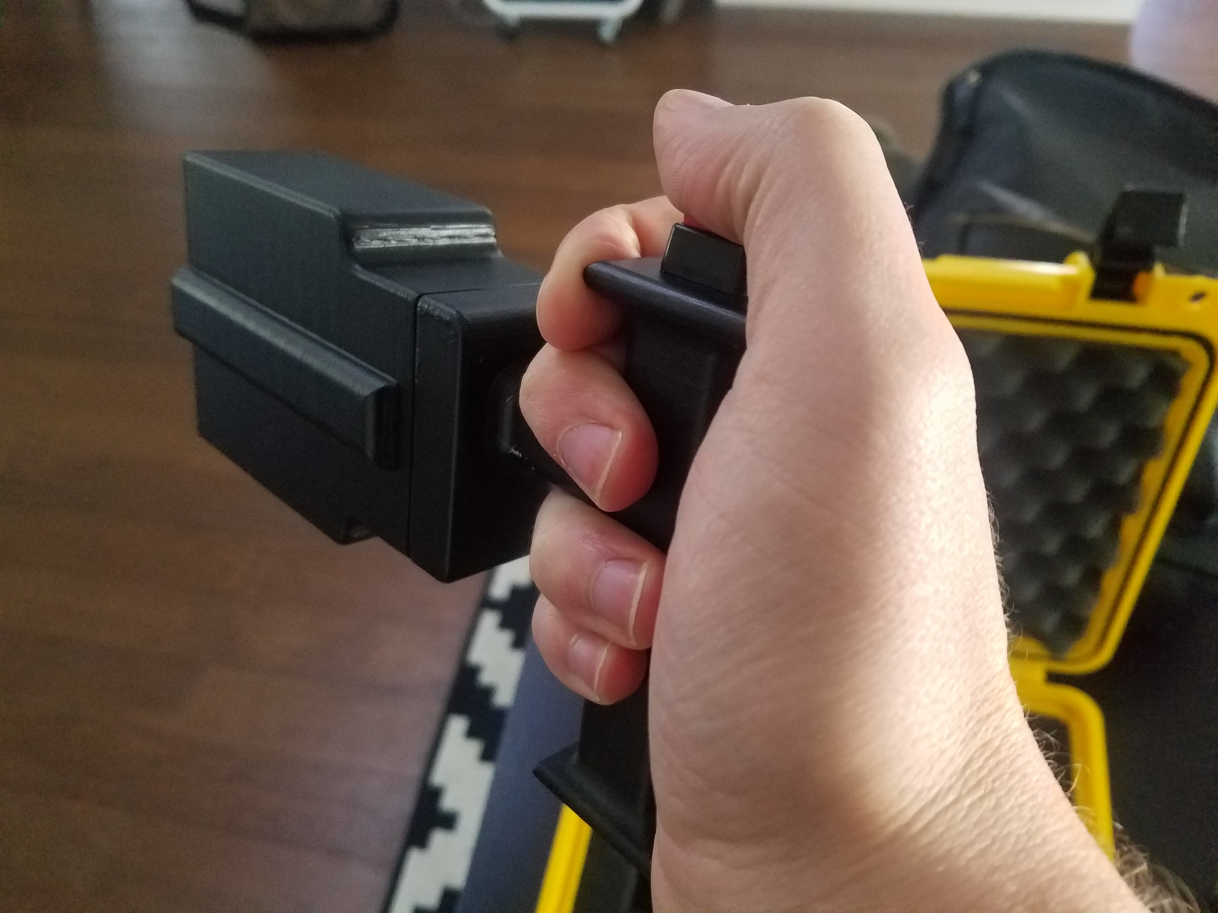 Holding The Grapple Gun