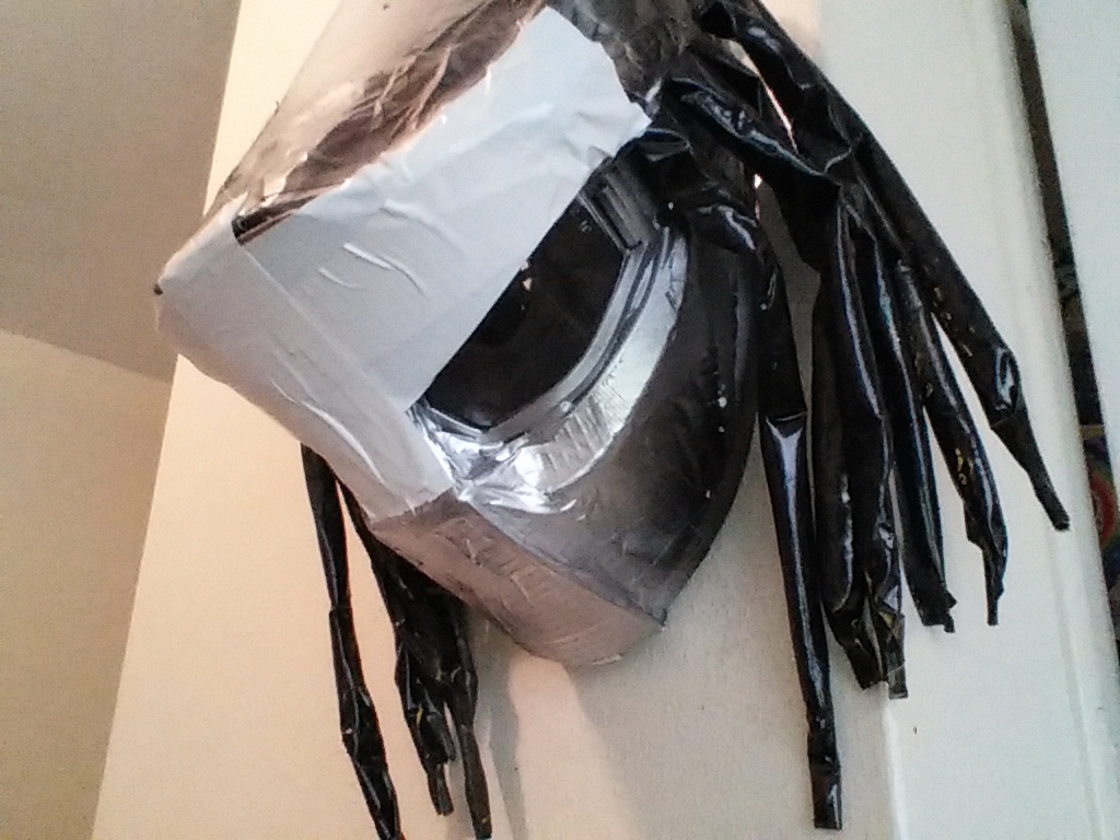 Hung bio mask duct taped