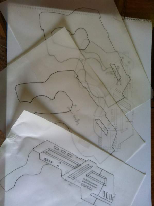 I then traced out the different detailed sections/ layers