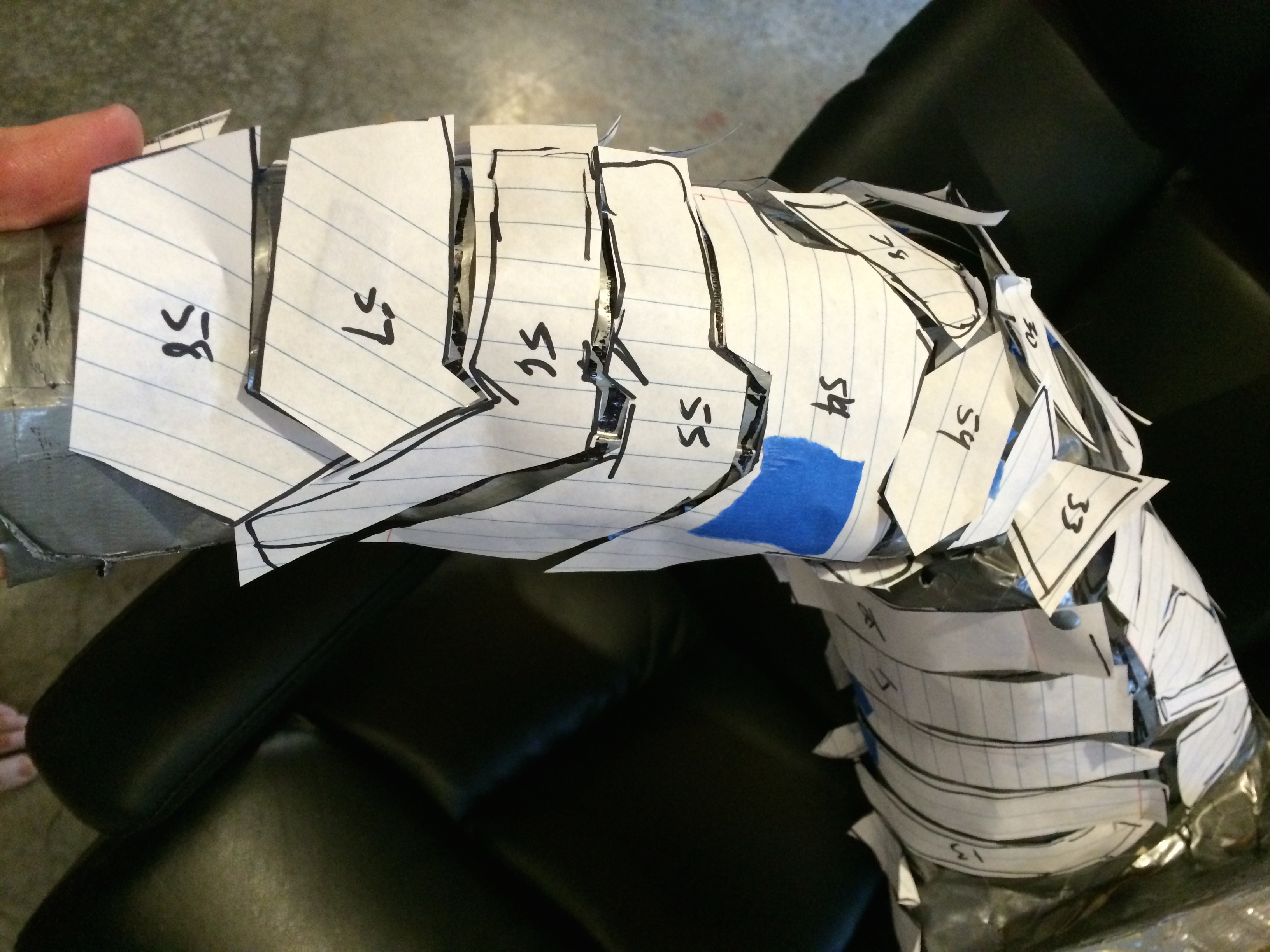 IMG 1850 Arm 1.0 in paper template
