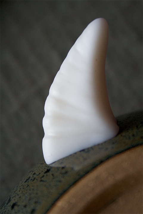 Initial attempt to create growth rings, but the surface was too smooth and didn't take paint well.