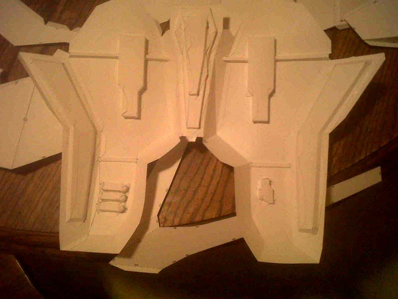 inside detail of torso back