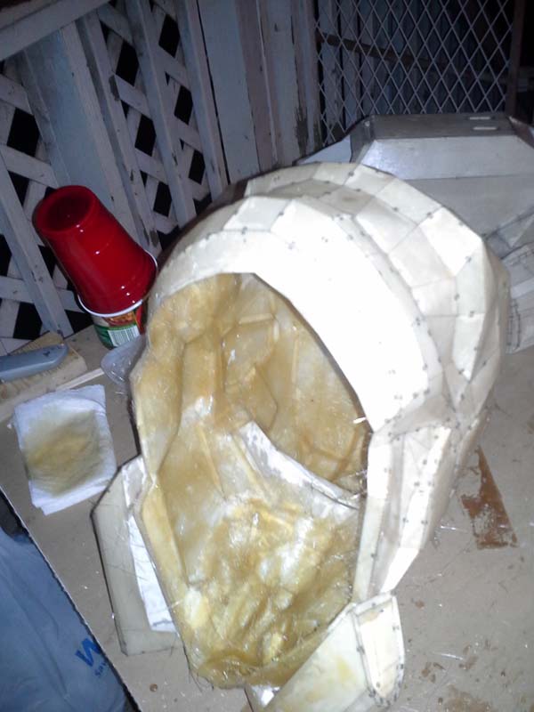 internal glass on helmet
