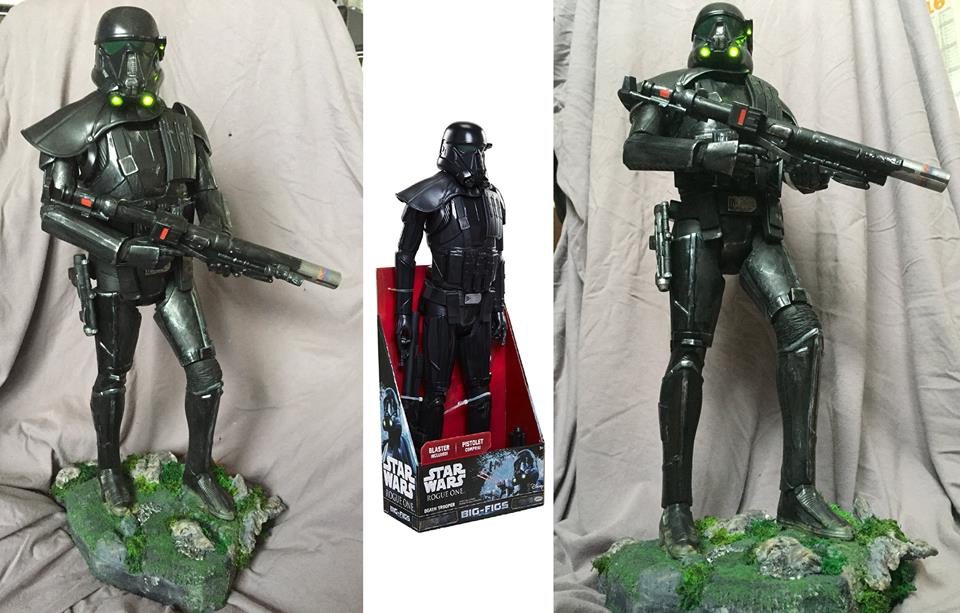 Jakks Pacific - Big Size repaint.
ROGUE ONE: IMPERIAL DEATH TROOPER

With custom lighting, new pose and paintjob.
Also created a little piece of l