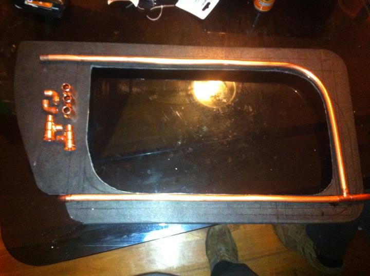 Just after sizing up the copper prior to painting/fixing the copper to face.