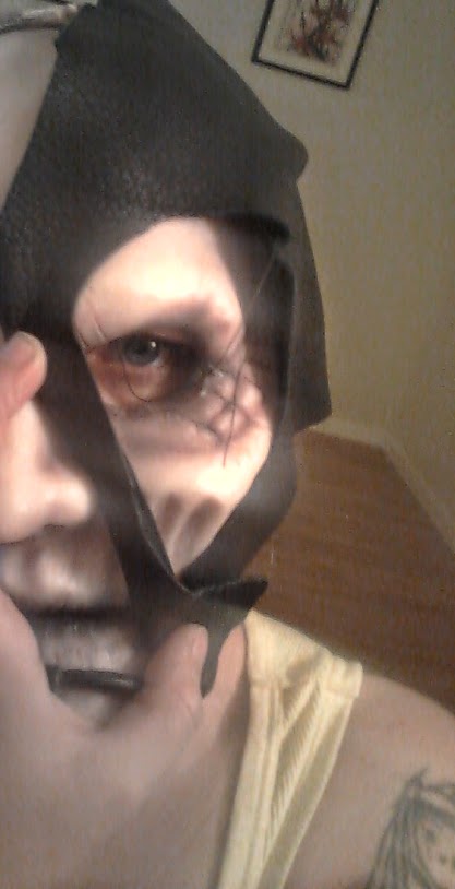 leather cowl started- undermask finished and fully painted/cured