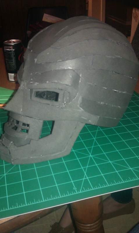 Left side shot of foam helmet