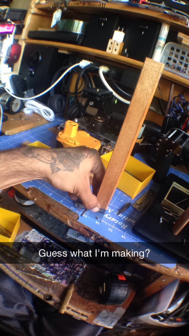 Making a mini clapper board.