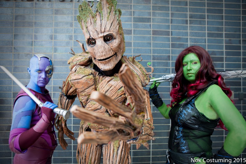 Marvel - Guardians of the Galaxy - Gamora
with Nebula (http://light-as-a-heather.tumblr.com/)
and Groot
Northwest Fanfest 2015
photo by Clint Hay