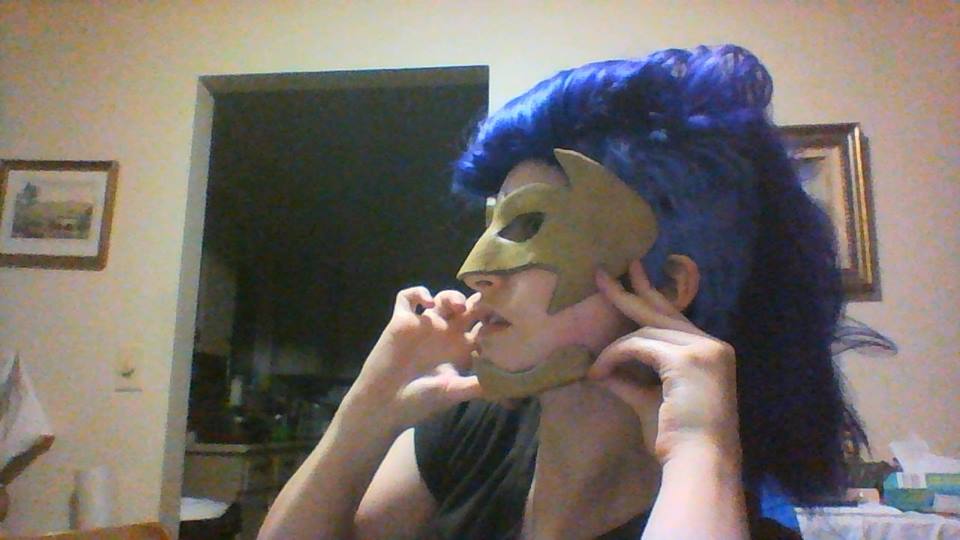 mask and wig progress 
worbla foam and wig
