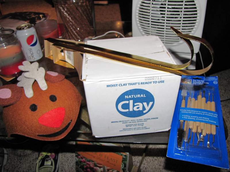 Materials Used... Seriously, gotta love the reindeer hat!