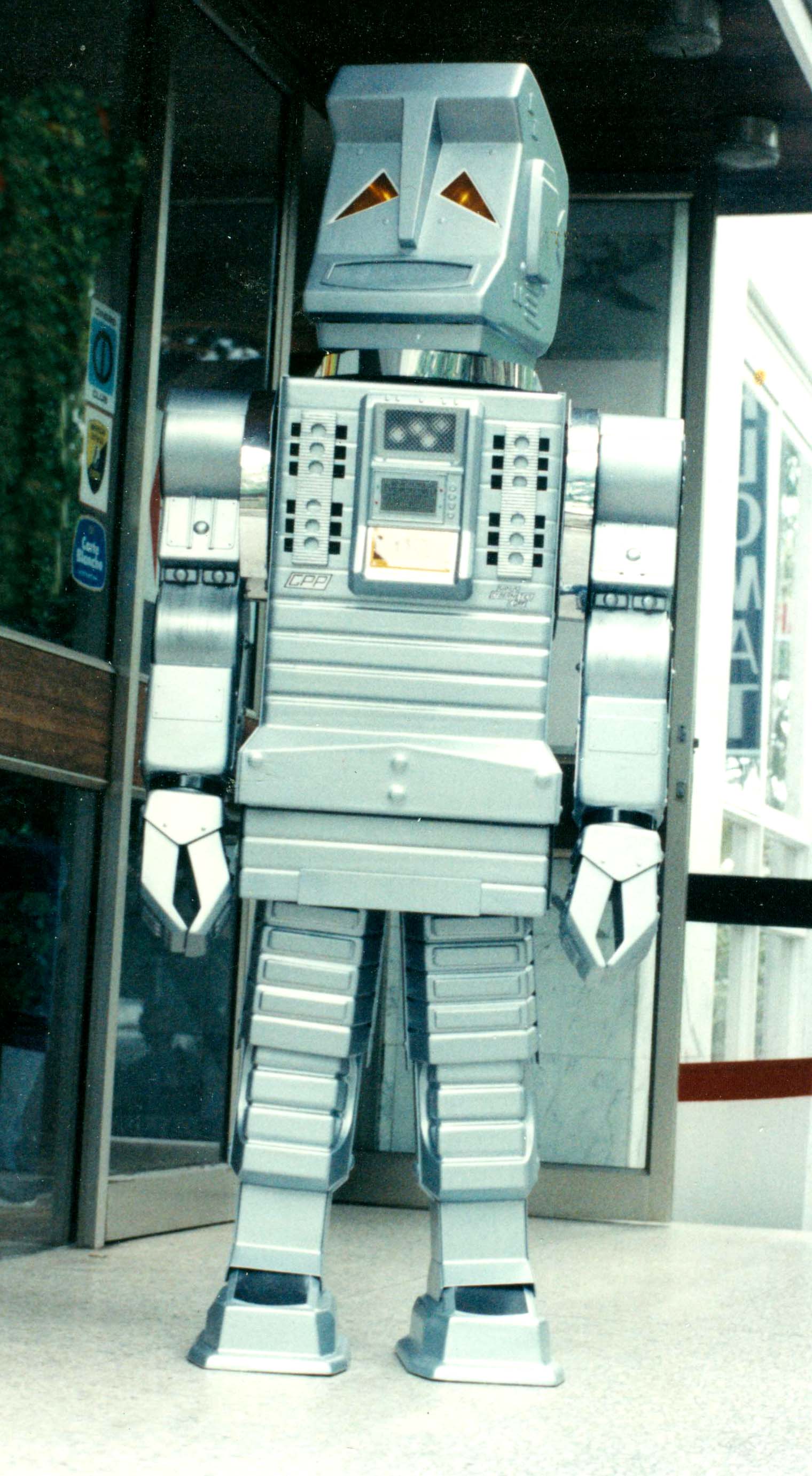 Mavin the Paranoid Android
I made as a fully articulated costume 
for myself to wear at an SF convention