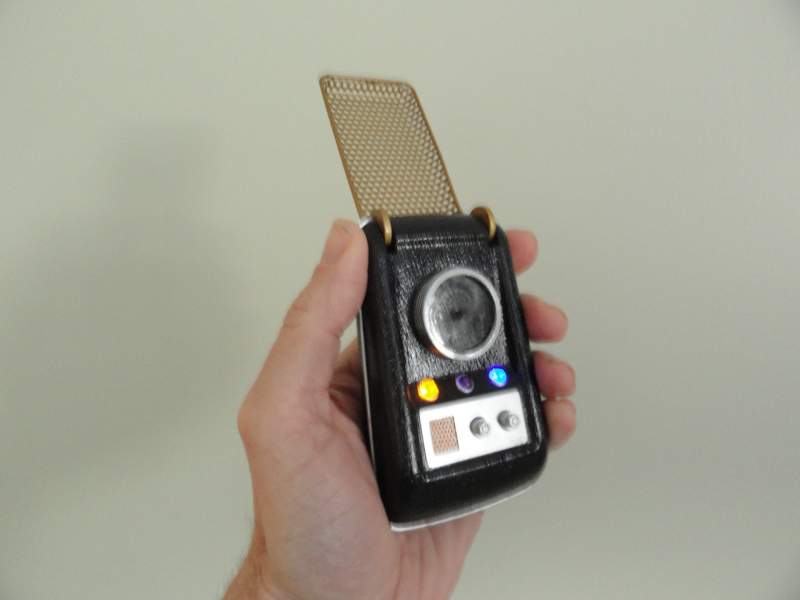 Modified communicator from DST... In some shots of the TOS series, the antennae went back further. This was very clear in That Which Survives. McCoy's