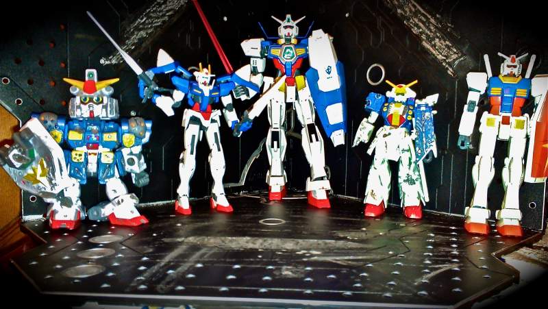 More models in their display.