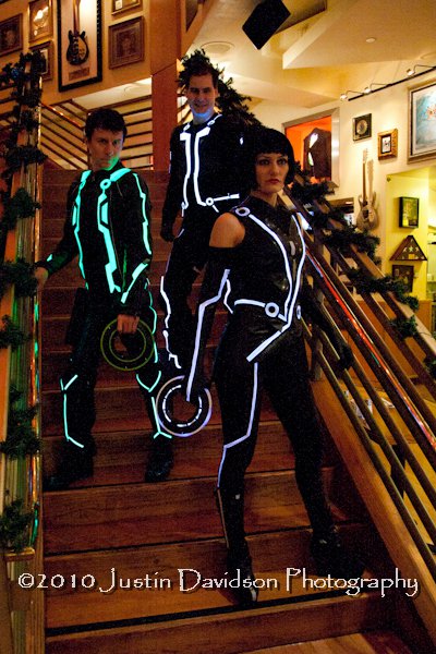 My 2nd Quorra build with white el wire diffused. Worn to the Tron Legacy movie premiere RPF group meet up 12/17/10
