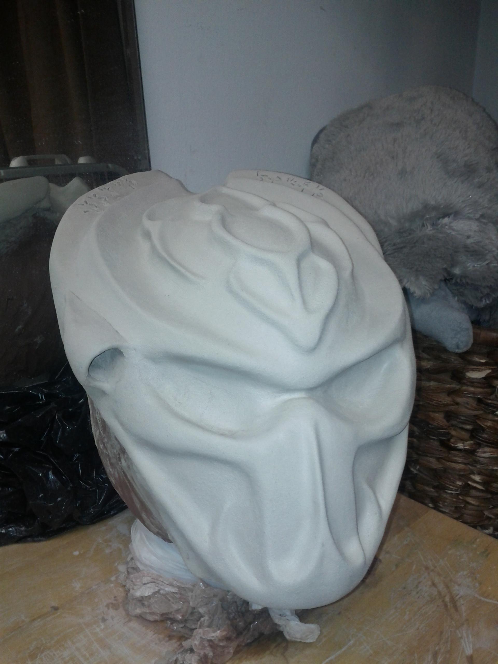 My First Helmet Her Name Is Larka Cinta Predator... Under mask is molded will be coming soon...yay
