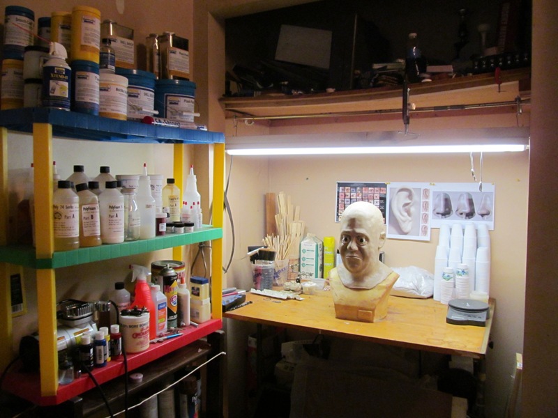My home work area, when I can't make it to the shop.