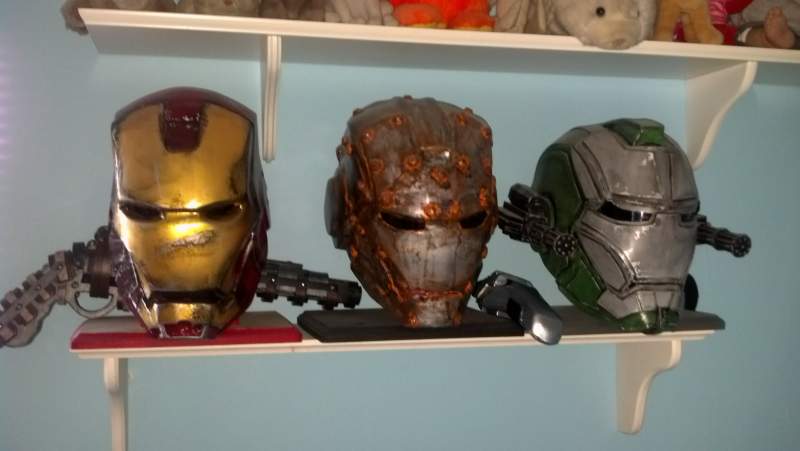 My Iron Man Helmet Shelf