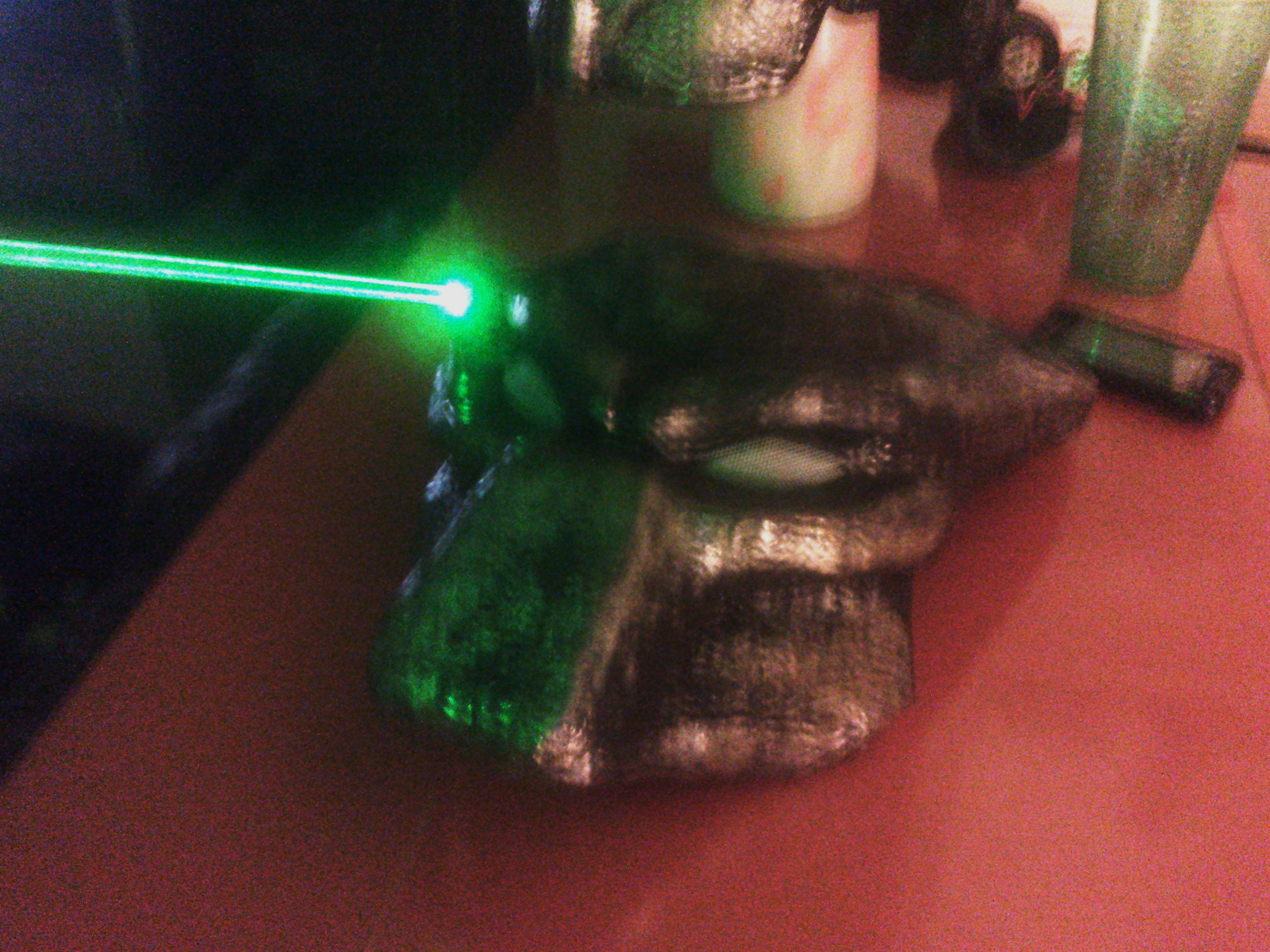 My mask complete with lazer.