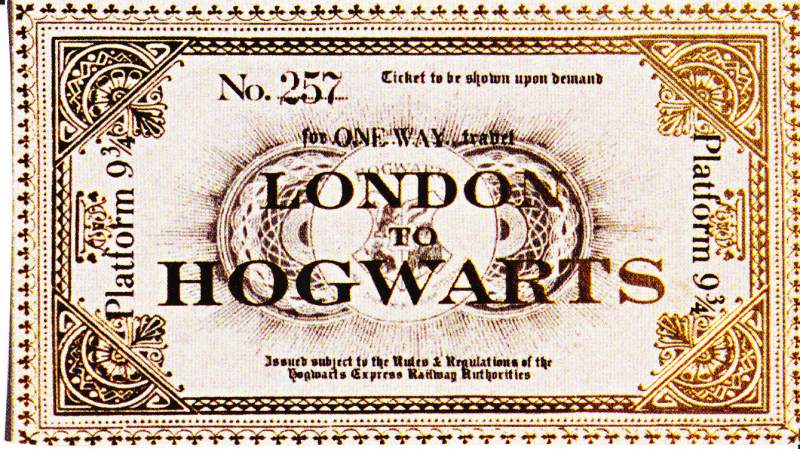 My scan of the Hogwarts Express Ticket