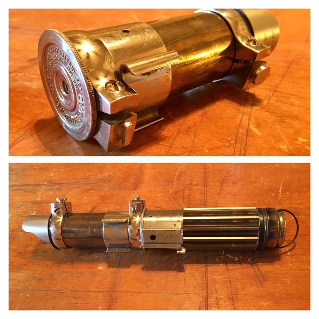 Next I inserted the shroud and the larger bracket piece into the tube. The Heiland clamps went on. These went on for looks but also tightened the shro
