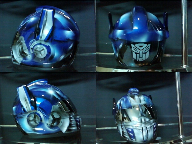 Optimus Prime Helmet made at rekairbrush.com
