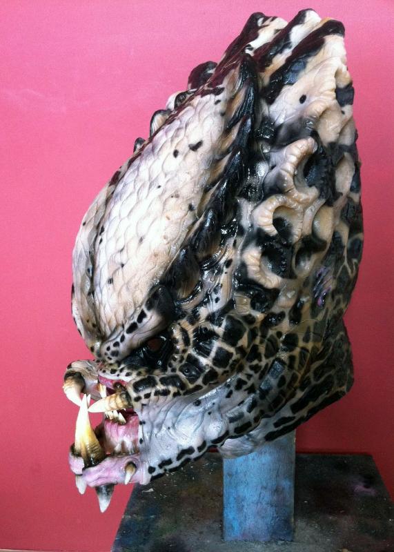 P2 closed mouth latex mask painted lost hunter HIPPIE style