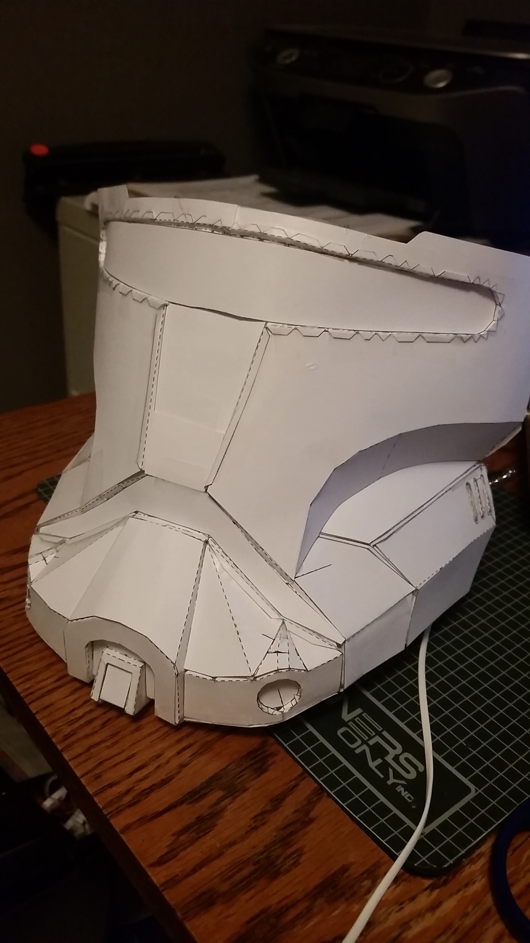 Partial cardstock model